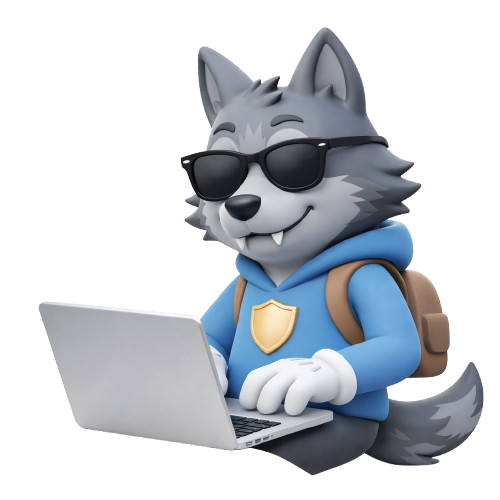 Mascote do FraudShield no computador